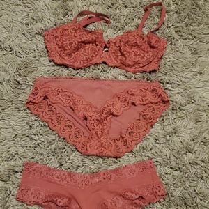 Victoria's Secret unlined demi and panty set